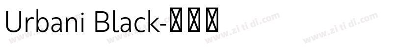 Urbani Black字体转换 Urbani Black字体转换